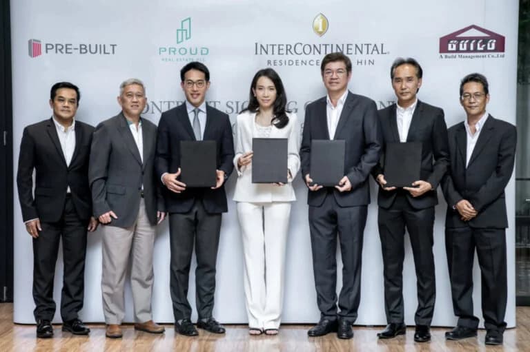 พราว เรียลเอสเตท ผนึกพันธมิตร พรีบิลท์ และเอบิวด์ เดินหน้าก่อสร้างโครงการ “อินเตอร์คอนติเนนตัล เรสซิเดนเซส หัวหิน” หลังยอดขายสวนกระแสทะลุ 2,000 ล้านบาท